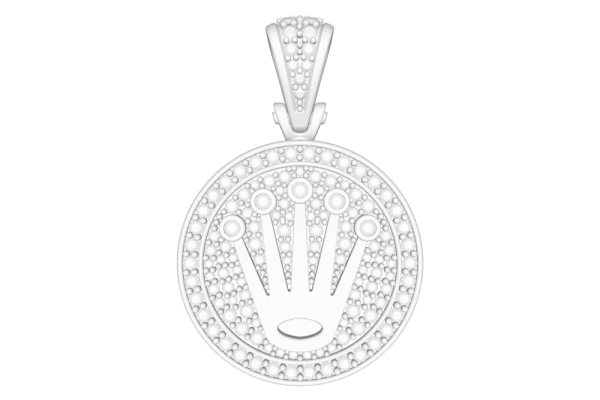 19.40mm (0.76 inches) Rolex Crown Flooded Diamond Pendant