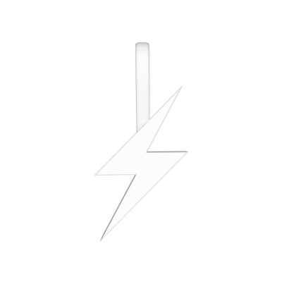 8 MM x 16.79 MM Plain Mini Lightning Bolt Pendant