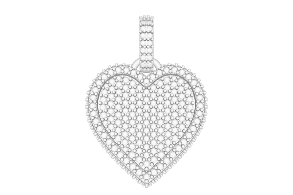 22 MM (0.86 inches) Flooded Heart Pendant