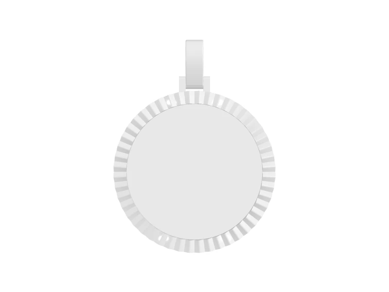 Small Fluted Bezel Picture Pendant