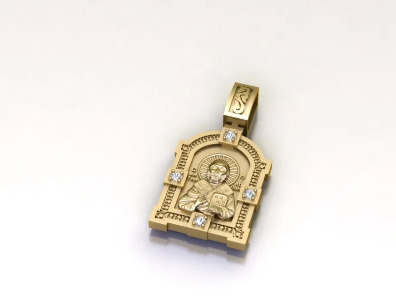 Jesus Christ and Nicholas pendant