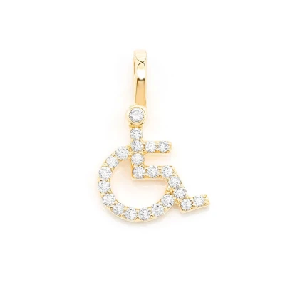 Mini Wheelchair Symbol With Diamonds