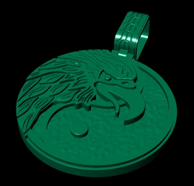 Round Eagle Yin-Yang Pendant