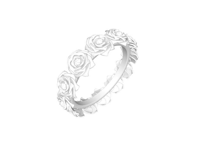 Fully Rose Motif Ring