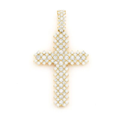 Jagged Edge Cross Pendant