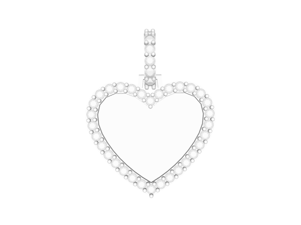22.90mm (0.90 inches) Heart Picture Pendant