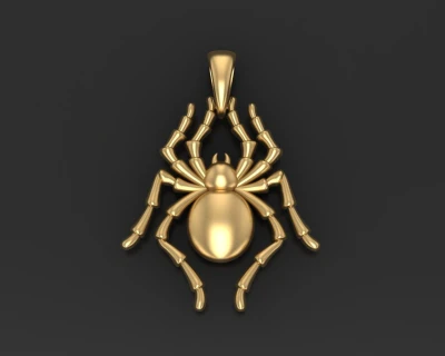 Small Plain Spider Pendant