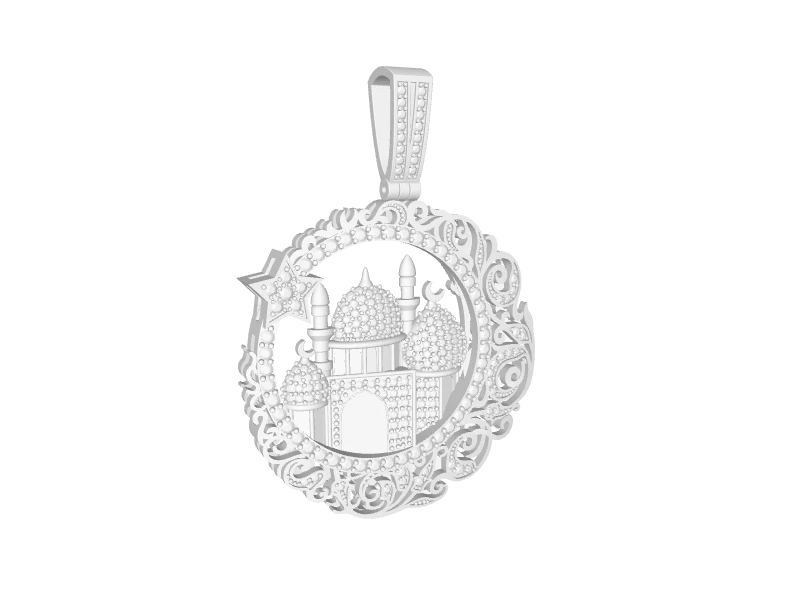 Islamic Mosque Filigree Pendant