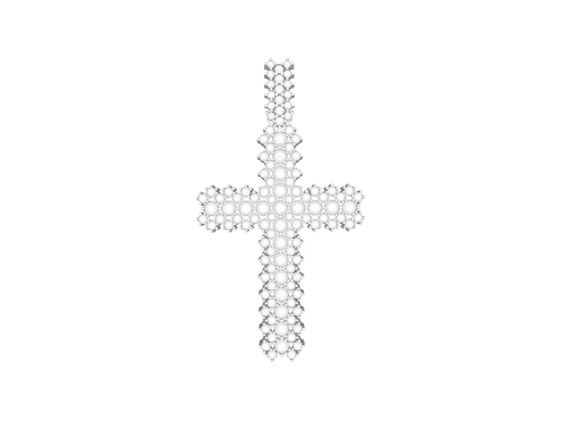 Jagged Edge Cross Pendant