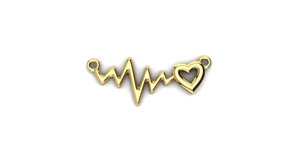 Mini Heartbeat Pendant Plain