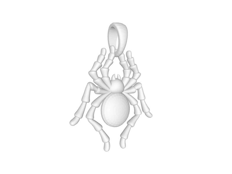 Small Plain Spider Pendant