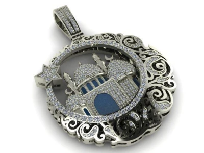 Islamic Mosque Filigree Pendant