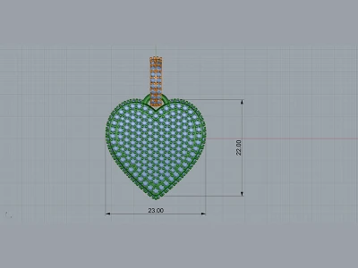 Small Flooded Heart Pendant