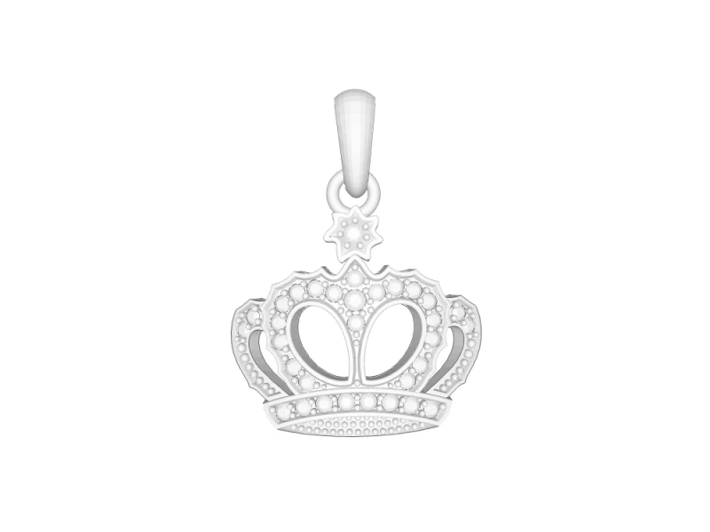 Elegant Crown Pendant with Intricate Detailing