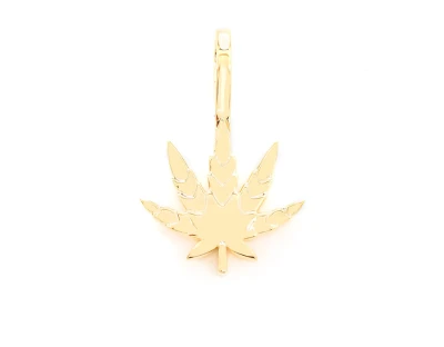 Mini Cannabis Leaf Pendant Plain