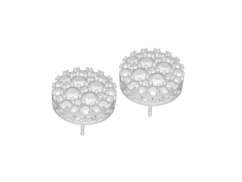 3 TCW Diamond Cluster Earrings