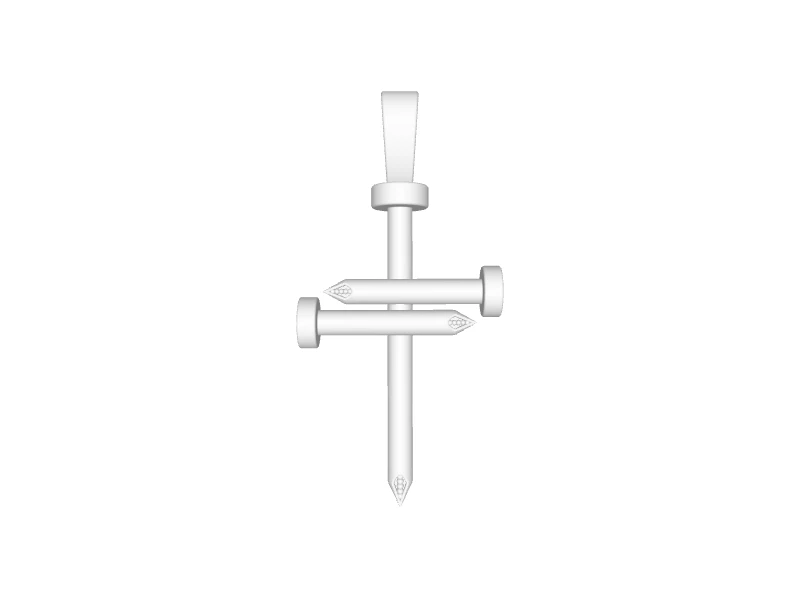 Small Plain Nail Cross Pendant