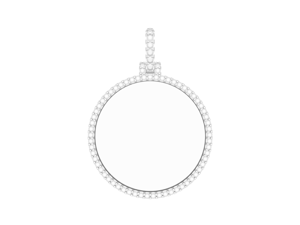 38mm (1.5 inches) Picture Pendant With 1.70mm Diamonds
