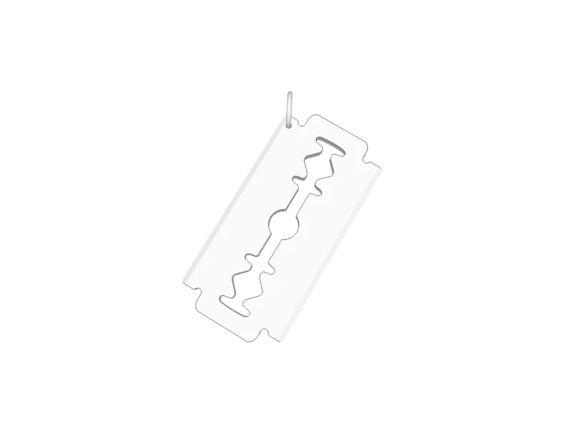 Sleek Razor Blade Pendant Charm