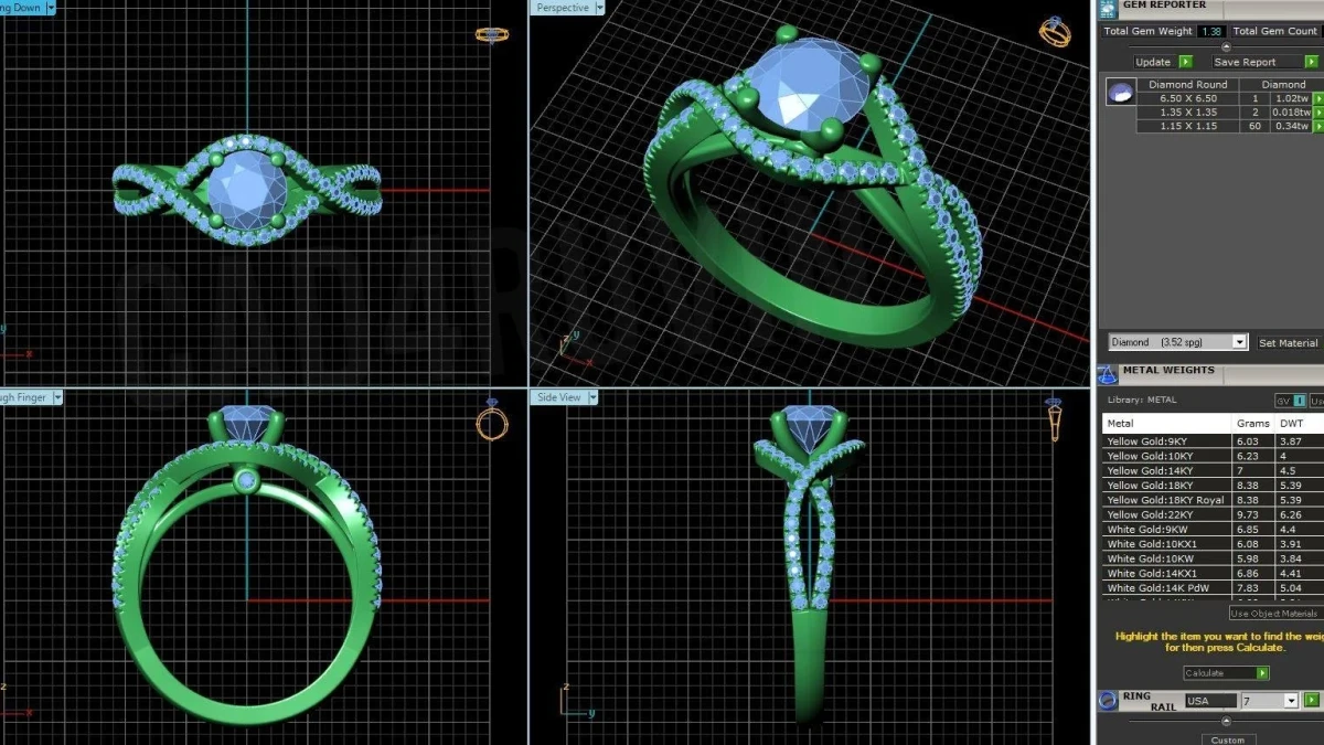 I will design any jewelry as a 3d cad model