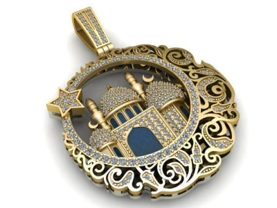 Islamic Mosque Filigree Pendant