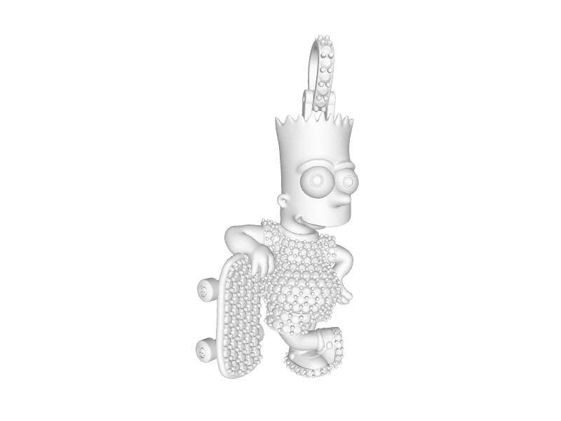 Small Bart Simpson Pendant