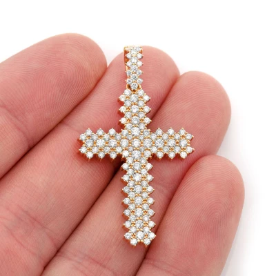 Jagged Edge Cross Pendant