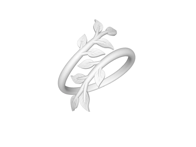 Elegant Leaf Ring