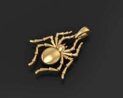 Small Plain Spider Pendant