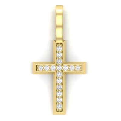 Mini Cross Pendant With Diamonds