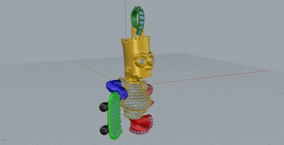 Small Bart Simpson Pendant