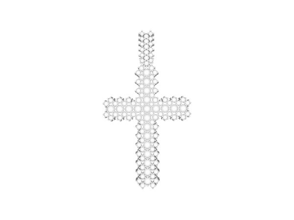 50mm (1.97 inches) Jagged Edge Cross Pendant