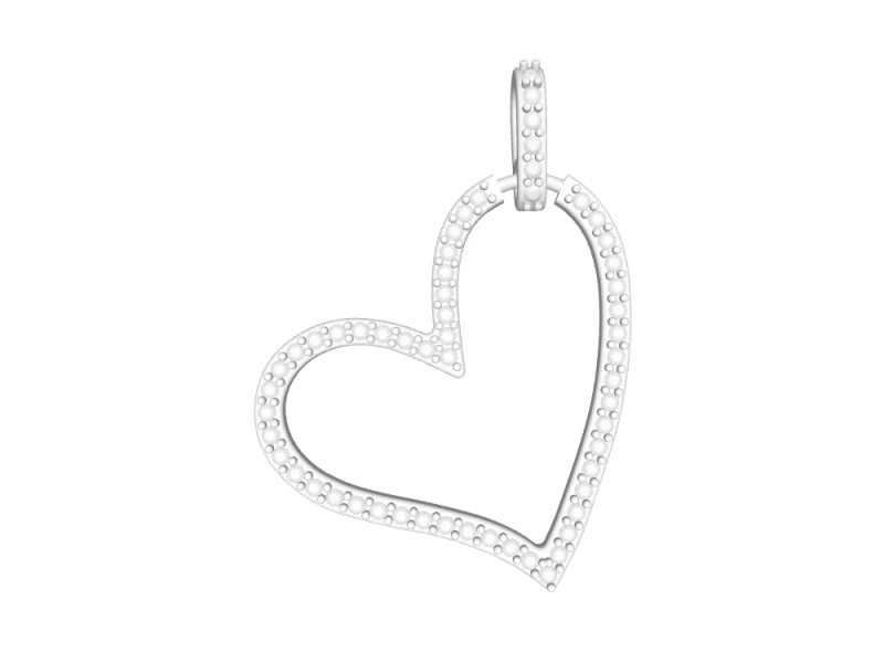 Wavy Heart Shape Pendant