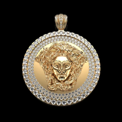 Versace Medusa Head Medallion Pendant