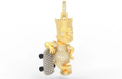 Small Bart Simpson Pendant