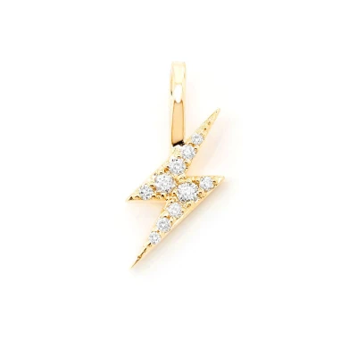 Mini Lightning Bolt Pendant With Diamonds